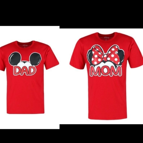 . Disney Minnie Mouse Mom And Dad red Tee shirt. 100% cotton - Picture 10 of 10
